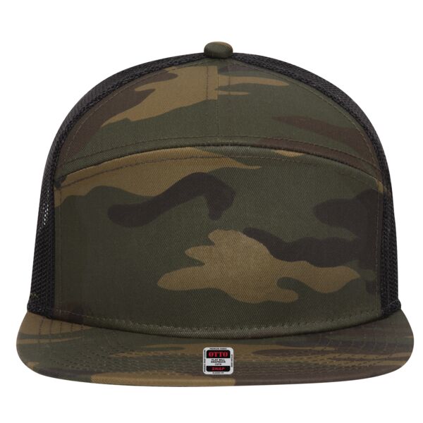OTTO CAP® "OTTO SNAP" 7 Panel Pro Style Mesh Back Trucker Snapback Hat Thumbnail